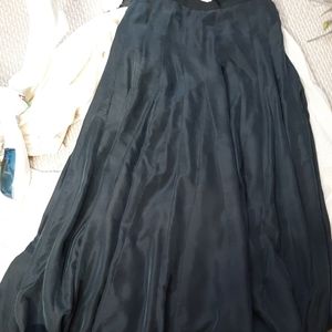 Cassis silk full length skirt with cotton lining.